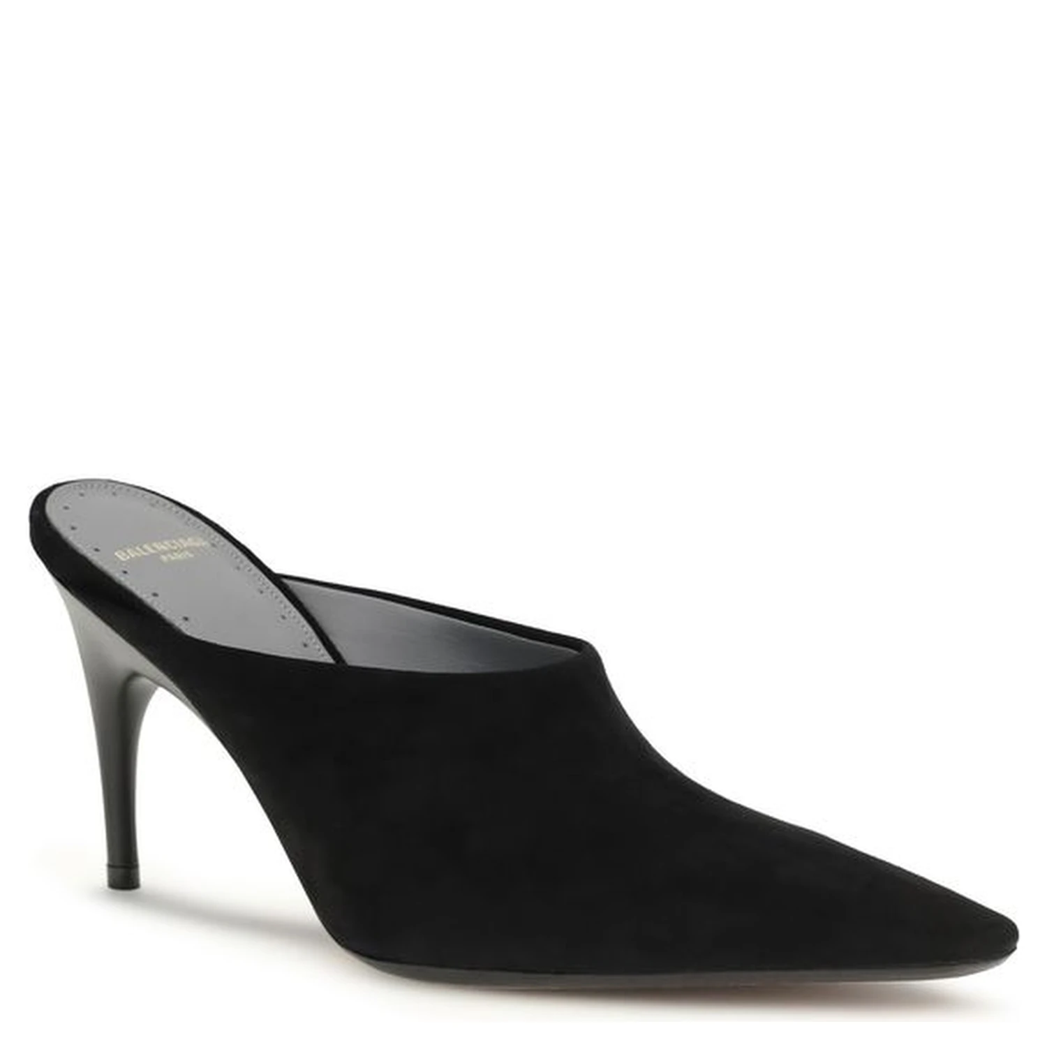 Black Suede Leather High Heel Pumps
