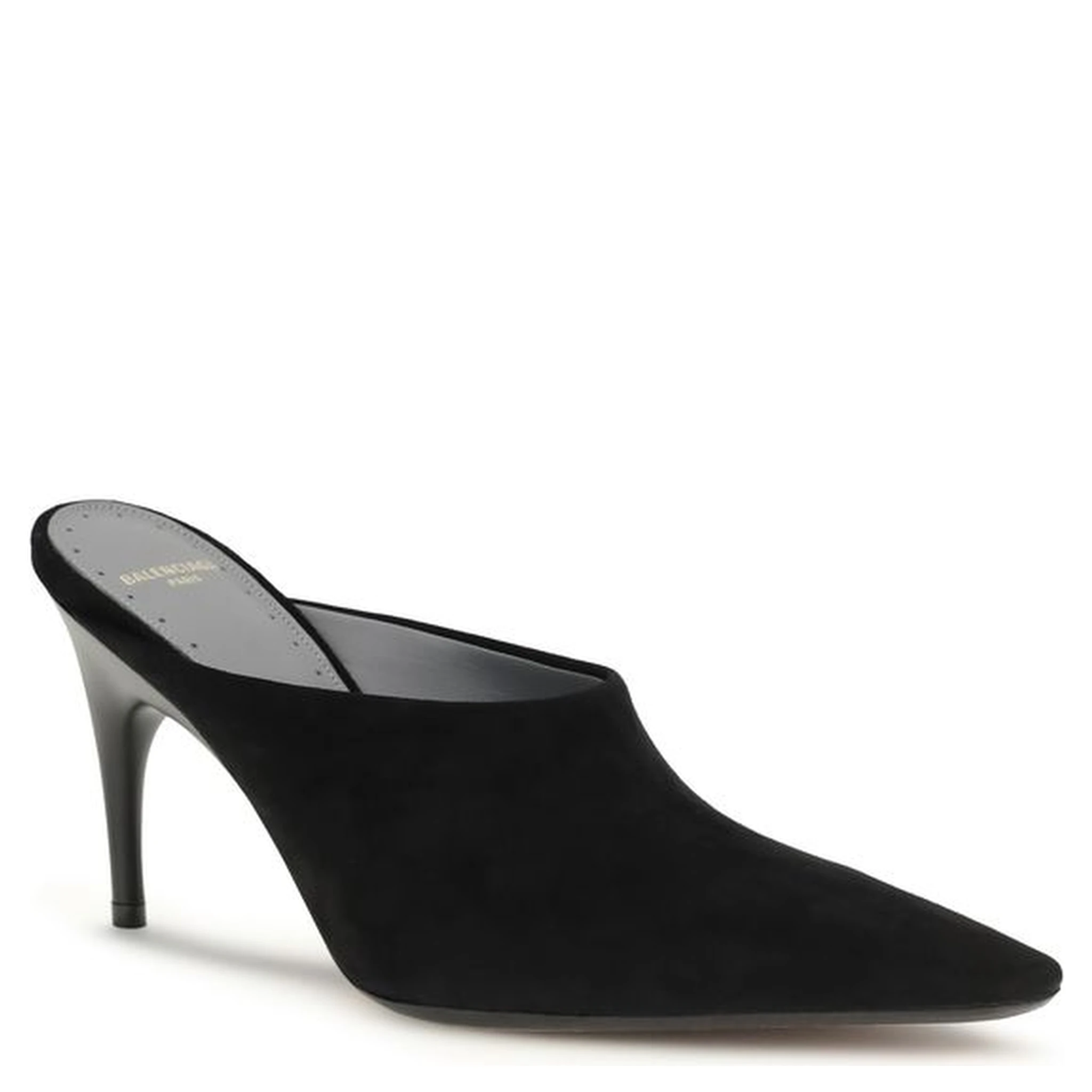 Black Suede Leather High Heel Pumps