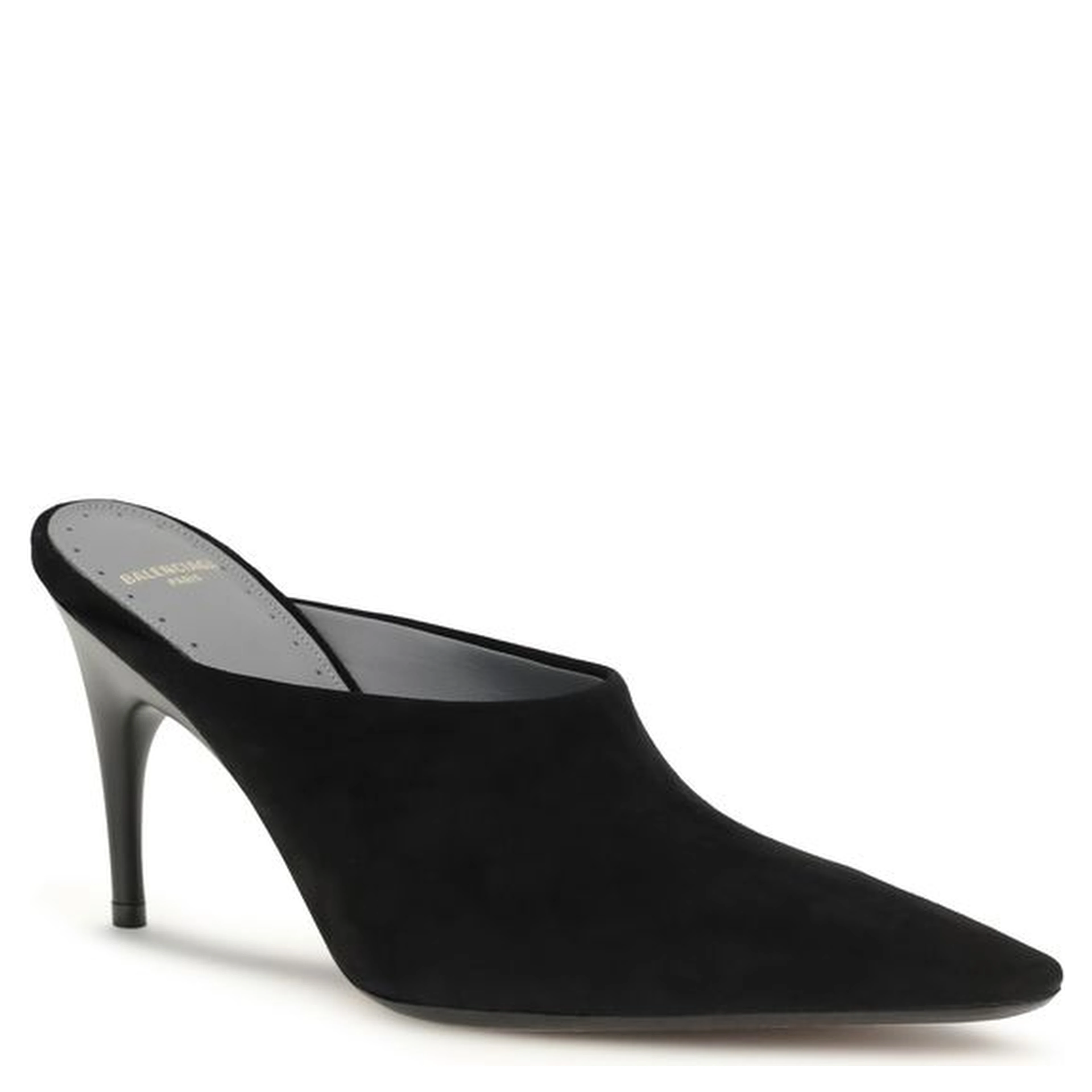 Black Suede Leather High Heel Pumps