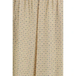 Beige Silk Casual Pants