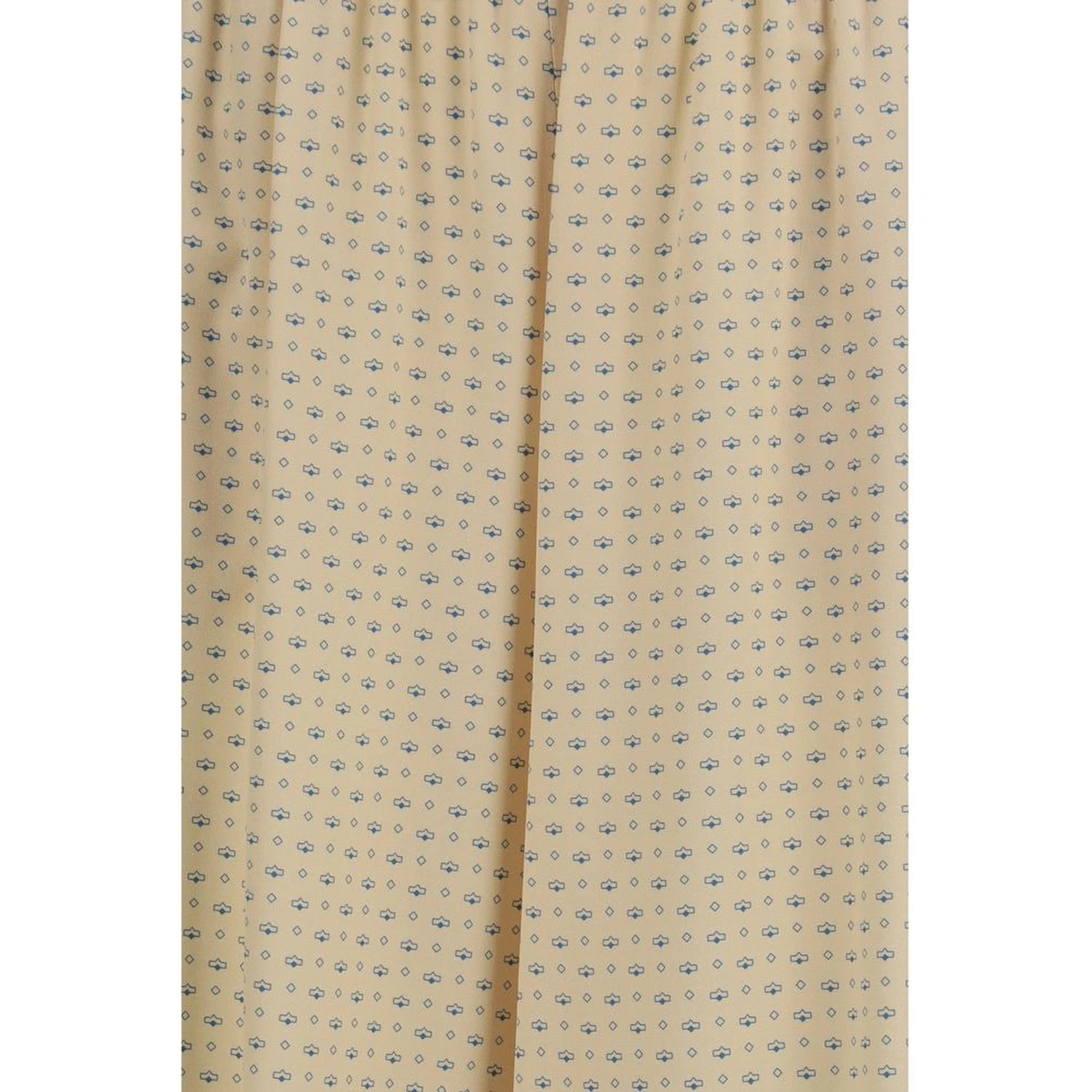 Beige Silk Casual Pants