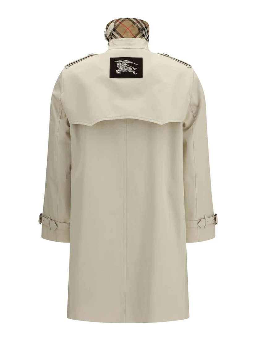 Beige Cotton Trench Coat