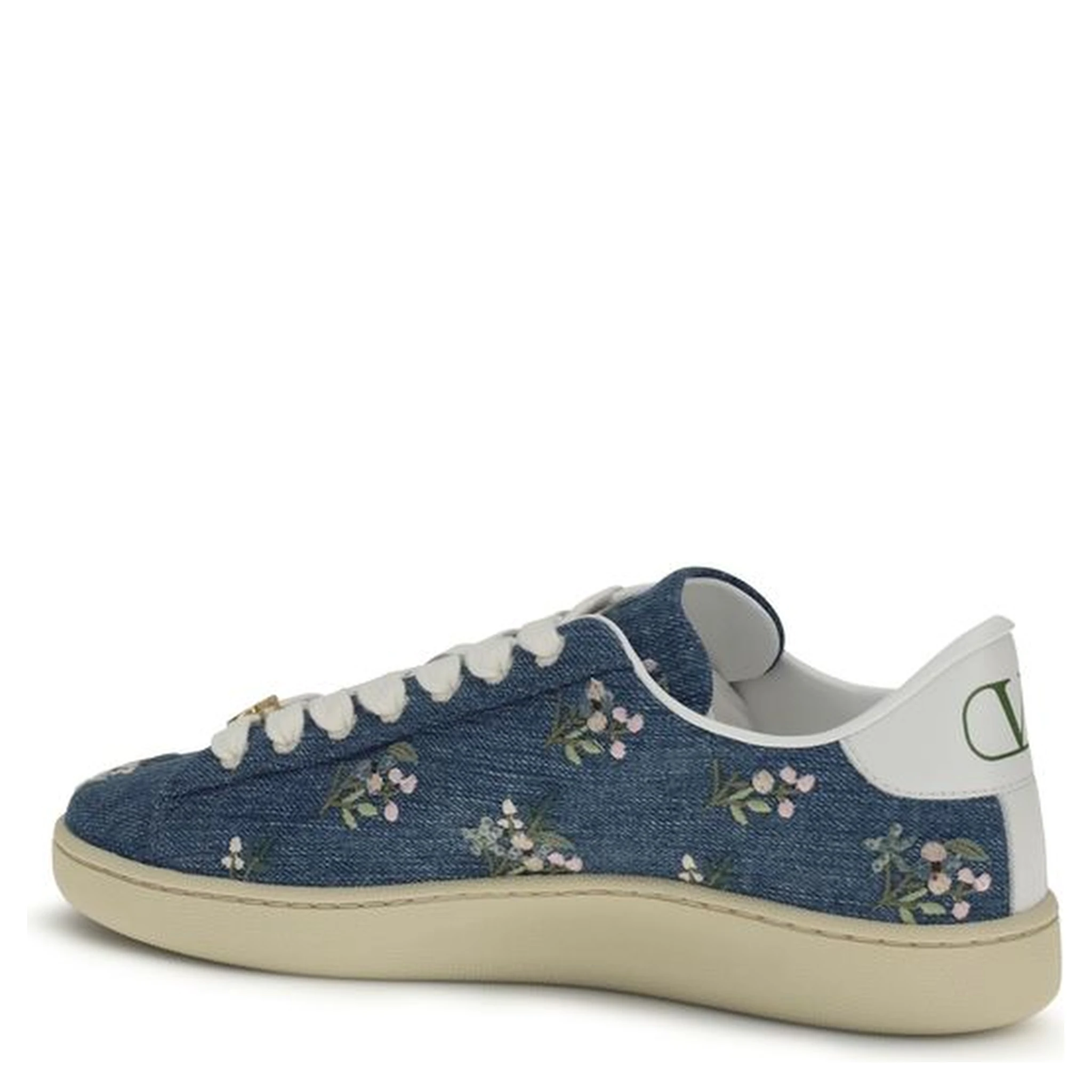 Blue Calf Leather Bos Taurus Low Top Sneakers