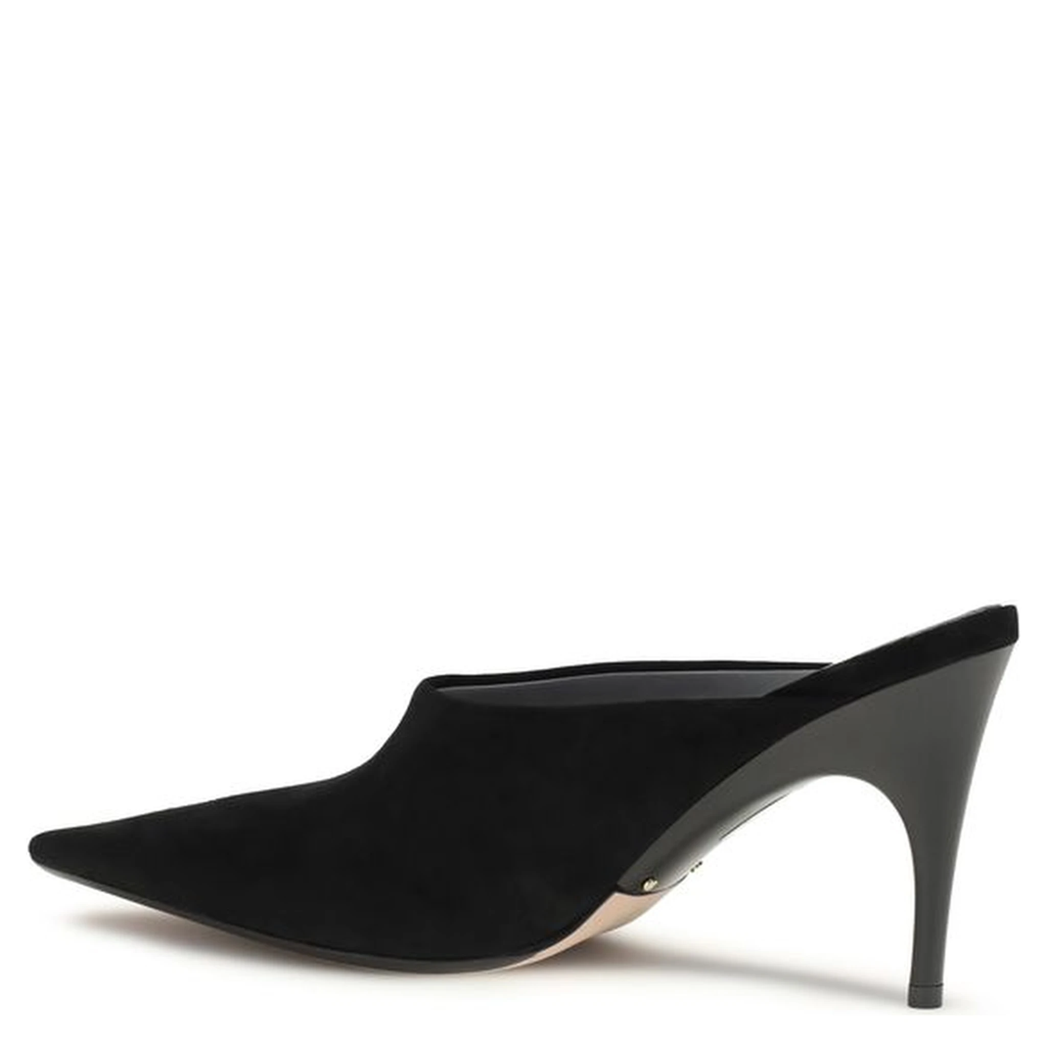 Black Suede Leather High Heel Pumps