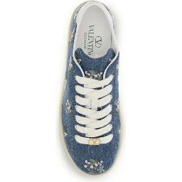 Blue Calf Leather Bos Taurus Low Top Sneakers
