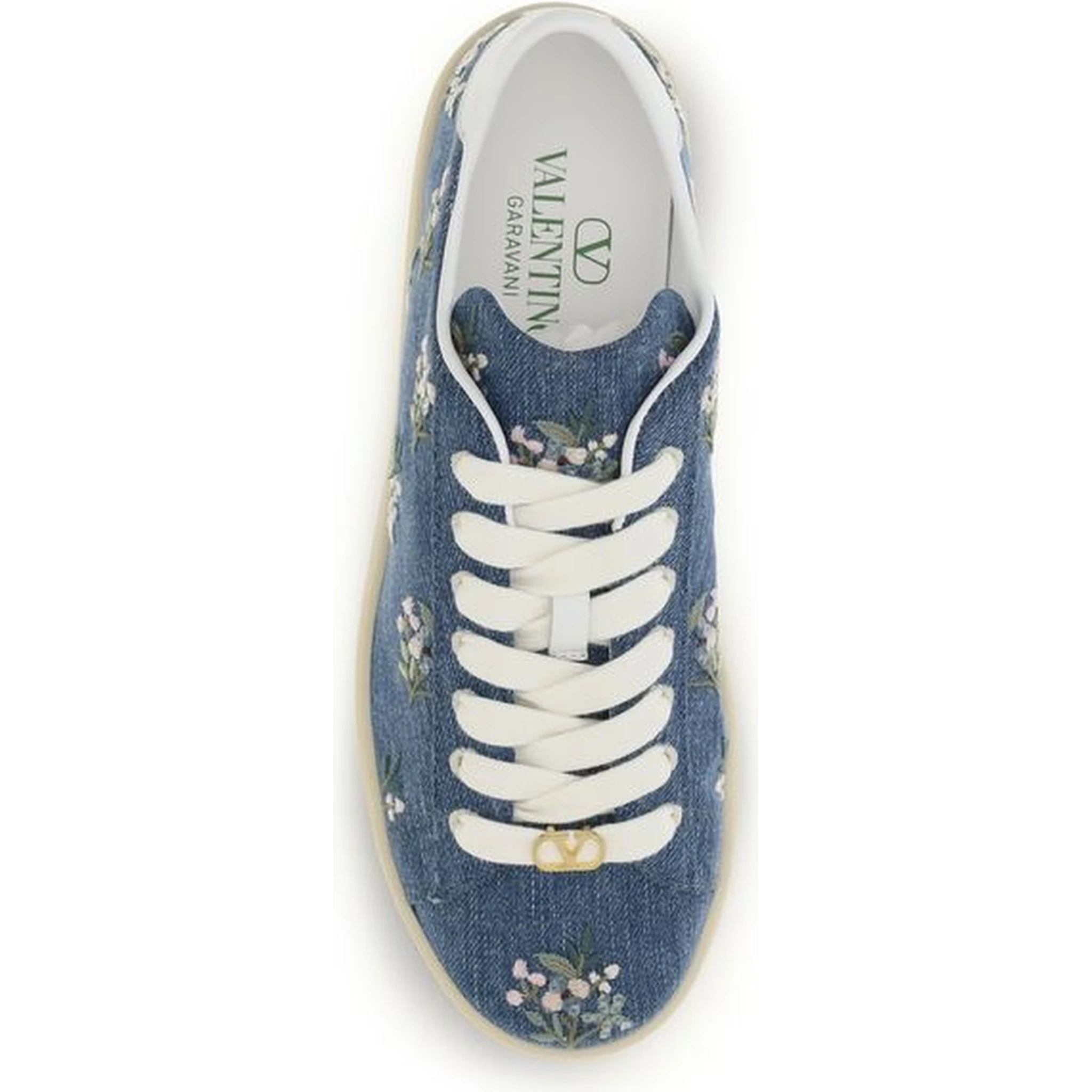 Blue Calf Leather Bos Taurus Low Top Sneakers