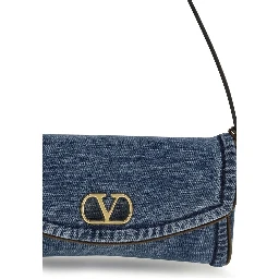 Blue Cotton Shoulder Bag