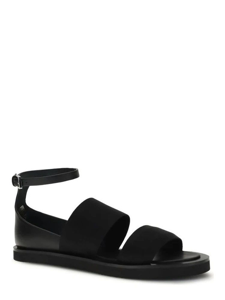 Black Calf Leather Bos Taurus Flat Sandals alternative
