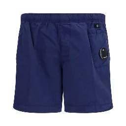 Blue Nylon Short And Mini Shorts