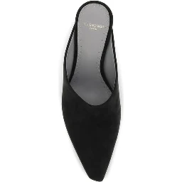 Black Suede Leather High Heel Pumps