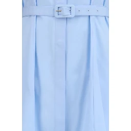 Blue Cotton Casual Dress