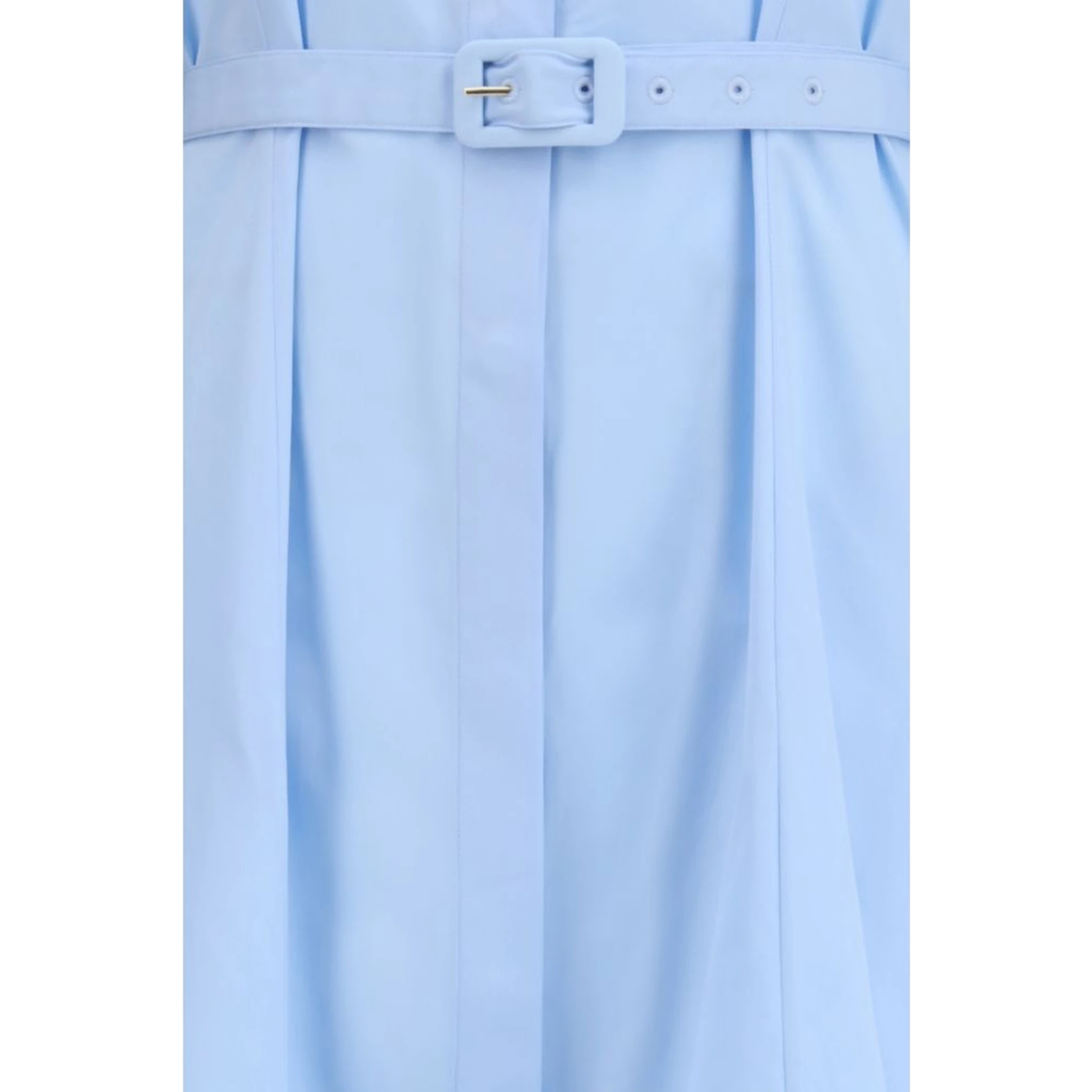 Blue Cotton Casual Dress