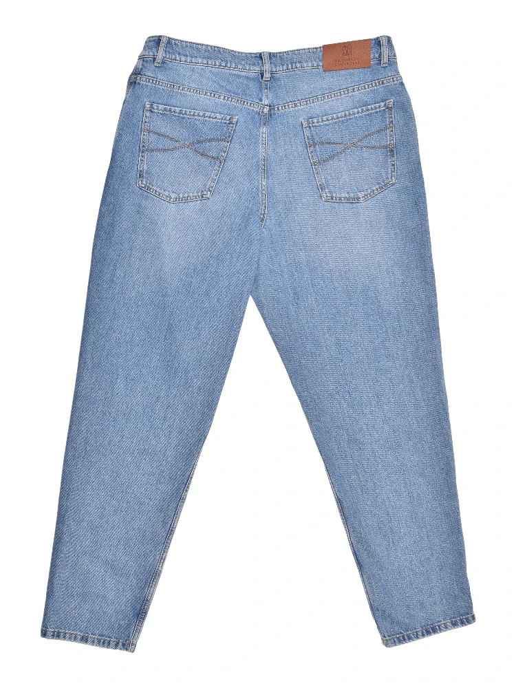 Blue Cotton Straight-Leg Jeans alternative