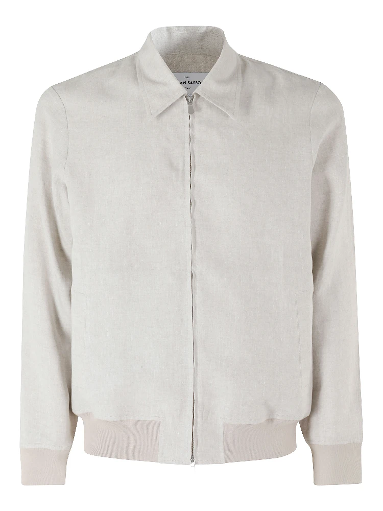 GIUBBINO ZIP LINO COTONE