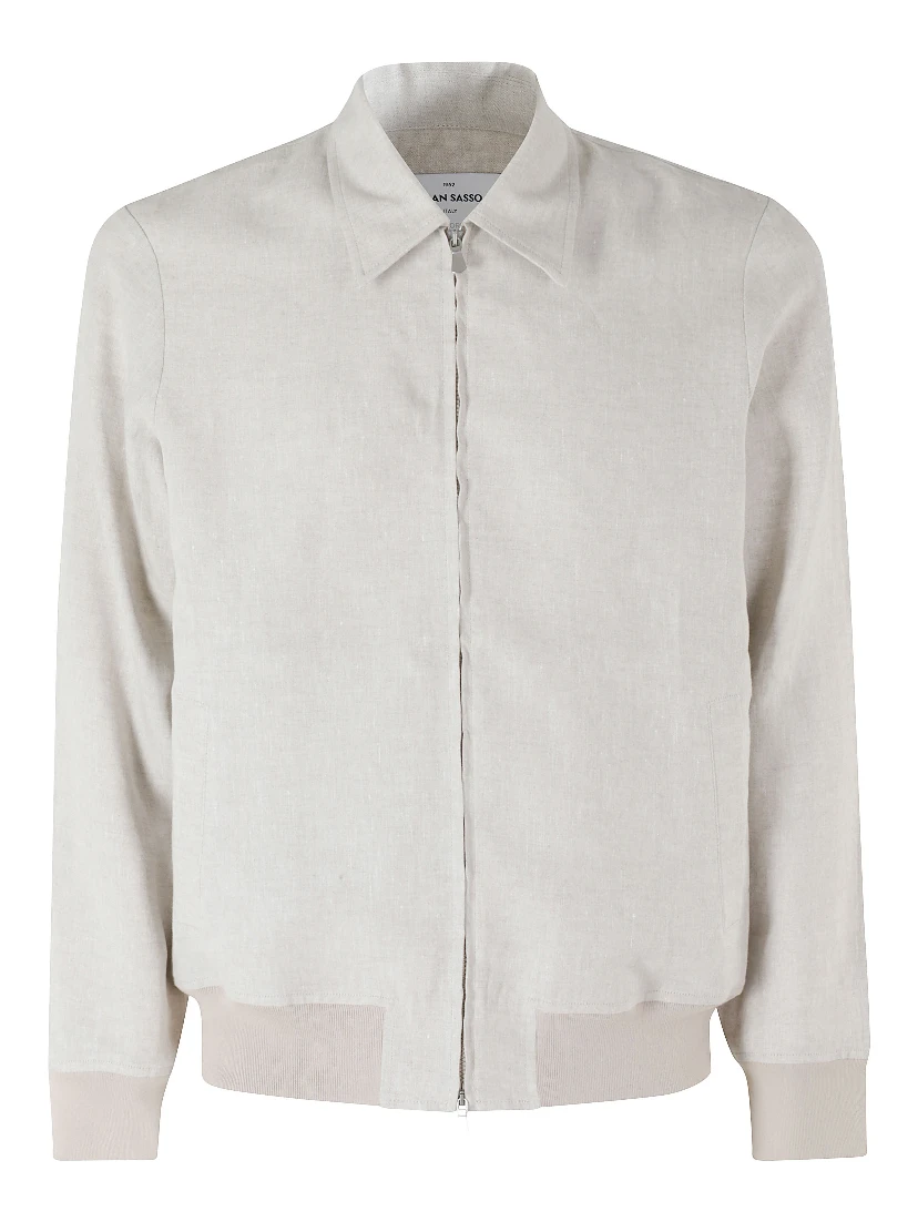 GIUBBINO ZIP LINO COTONE