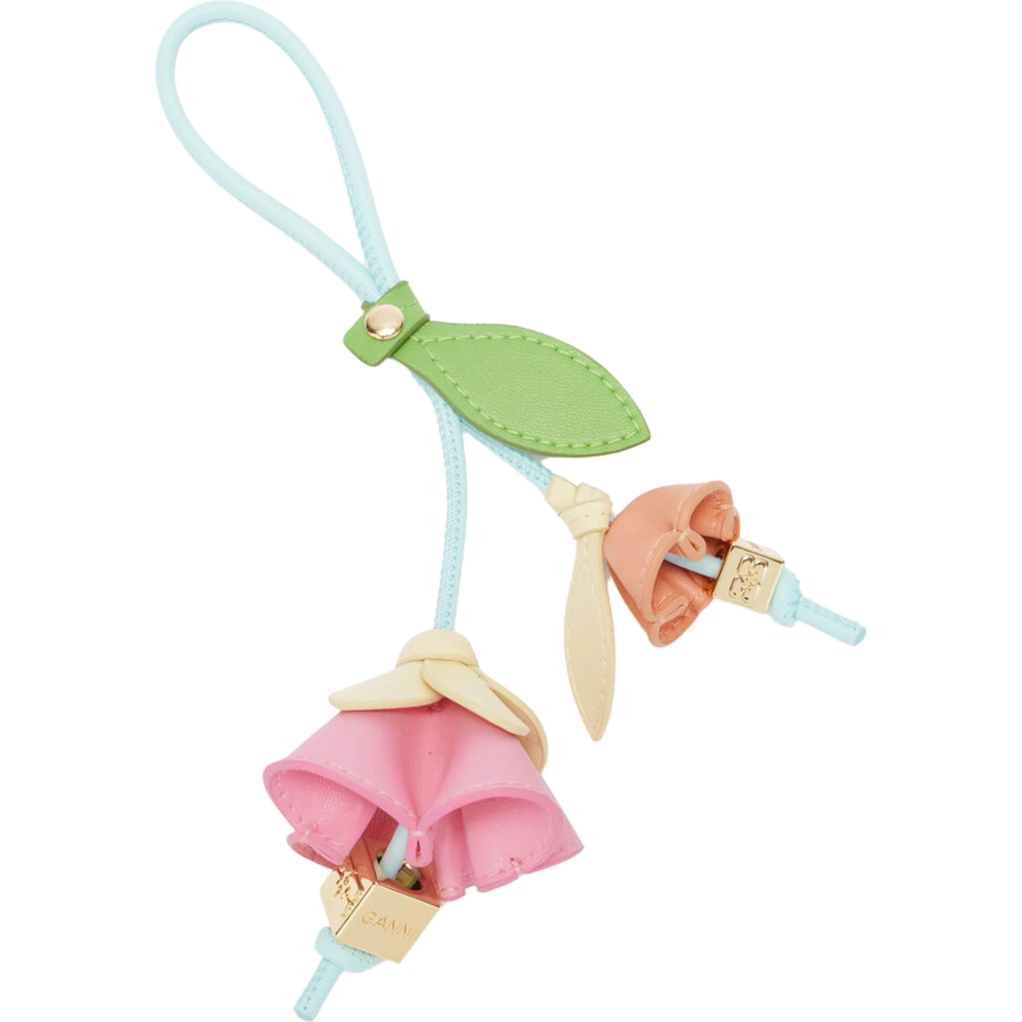 FLOWER RECYCLED LEATHER BAG CHARM