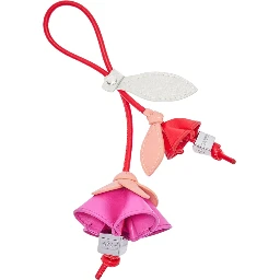 FLOWER RECYCLED LEATHER BAG CHARM