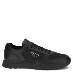 Black Recycled Polyamide Athletic Sneakers