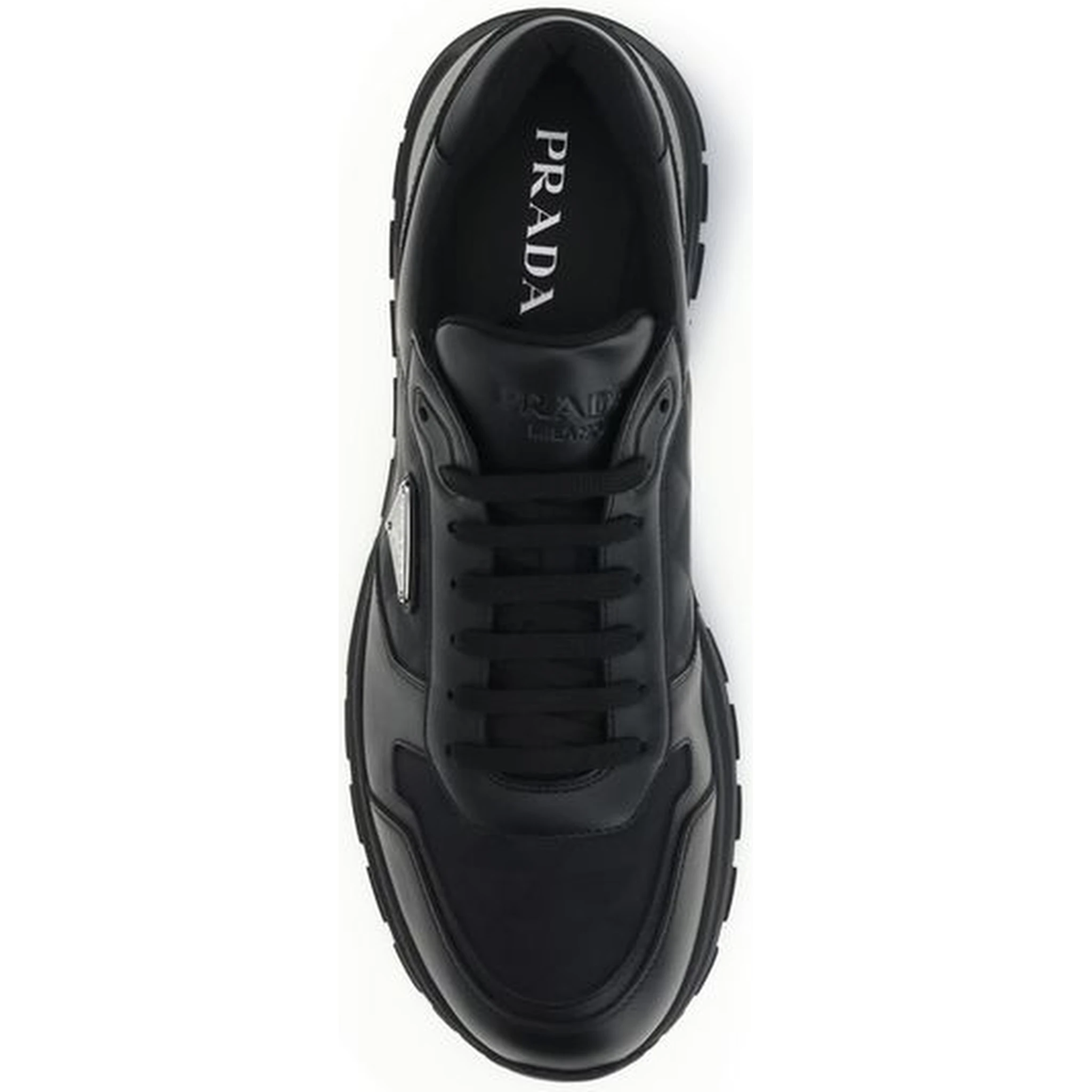 Black Recycled Polyamide Athletic Sneakers