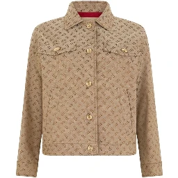 Brown Cotton Denim Jacket