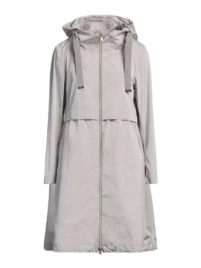 Gray Polyester Coat