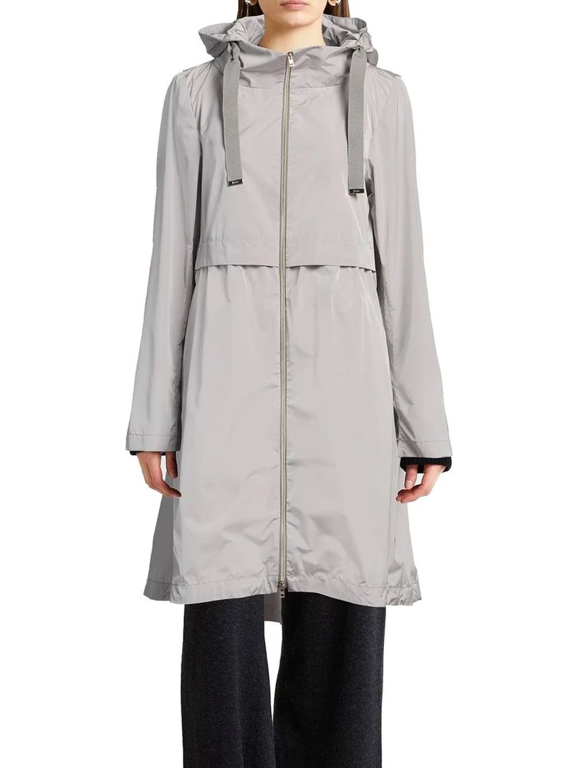 Gray Polyester Coat