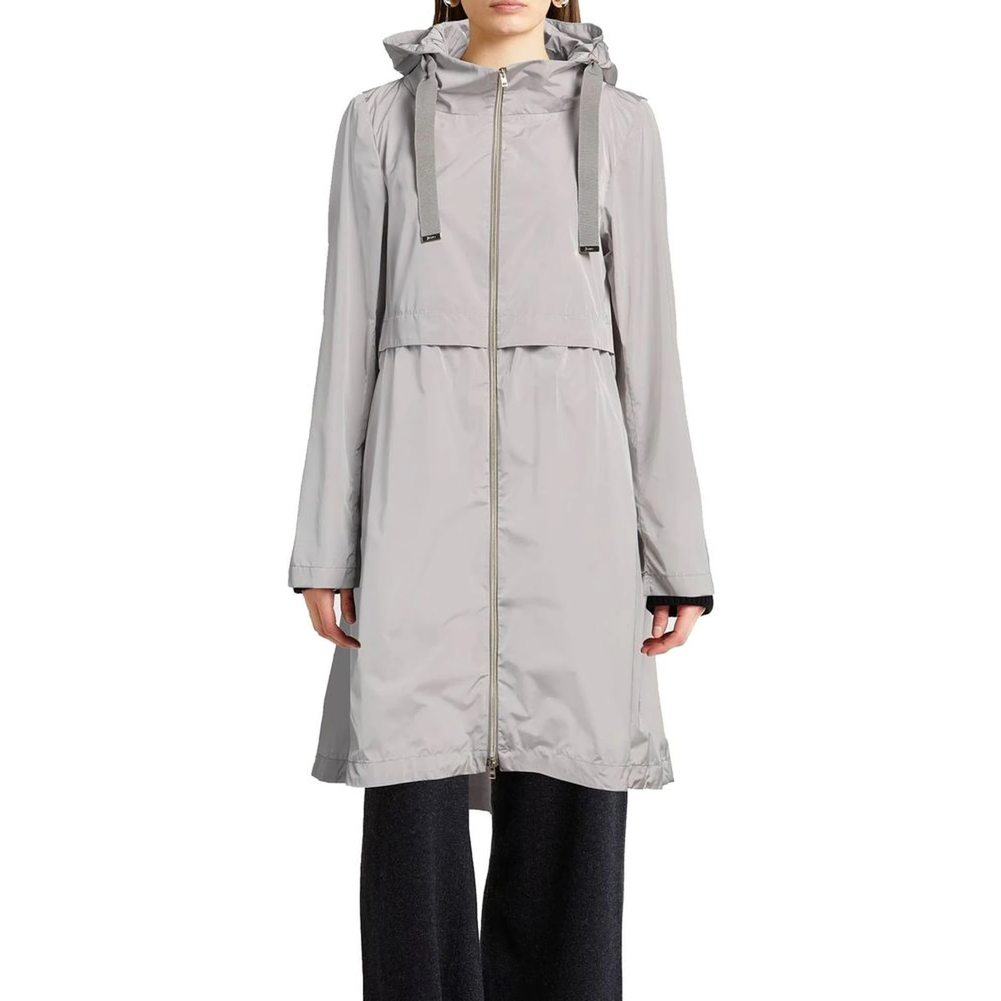Gray Polyester Coat