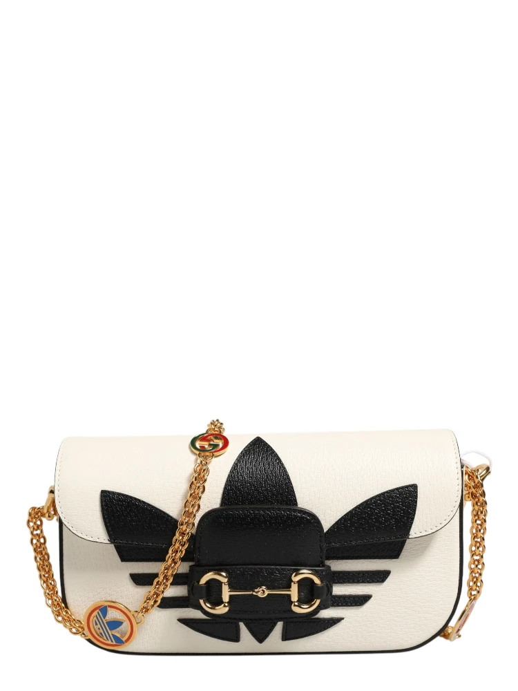 Gucci x Adidas Horsebit 1955 Shoulder Bag Black/White