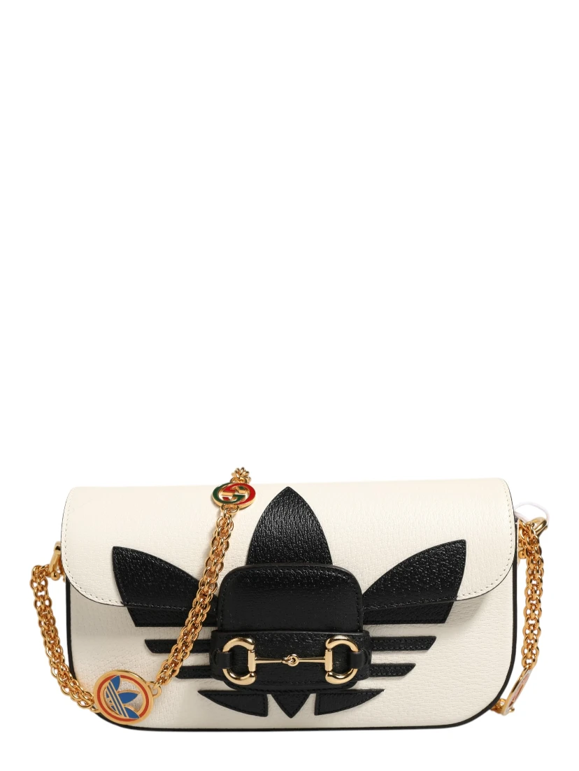 Gucci x Adidas Horsebit 1955 Shoulder Bag Black/White