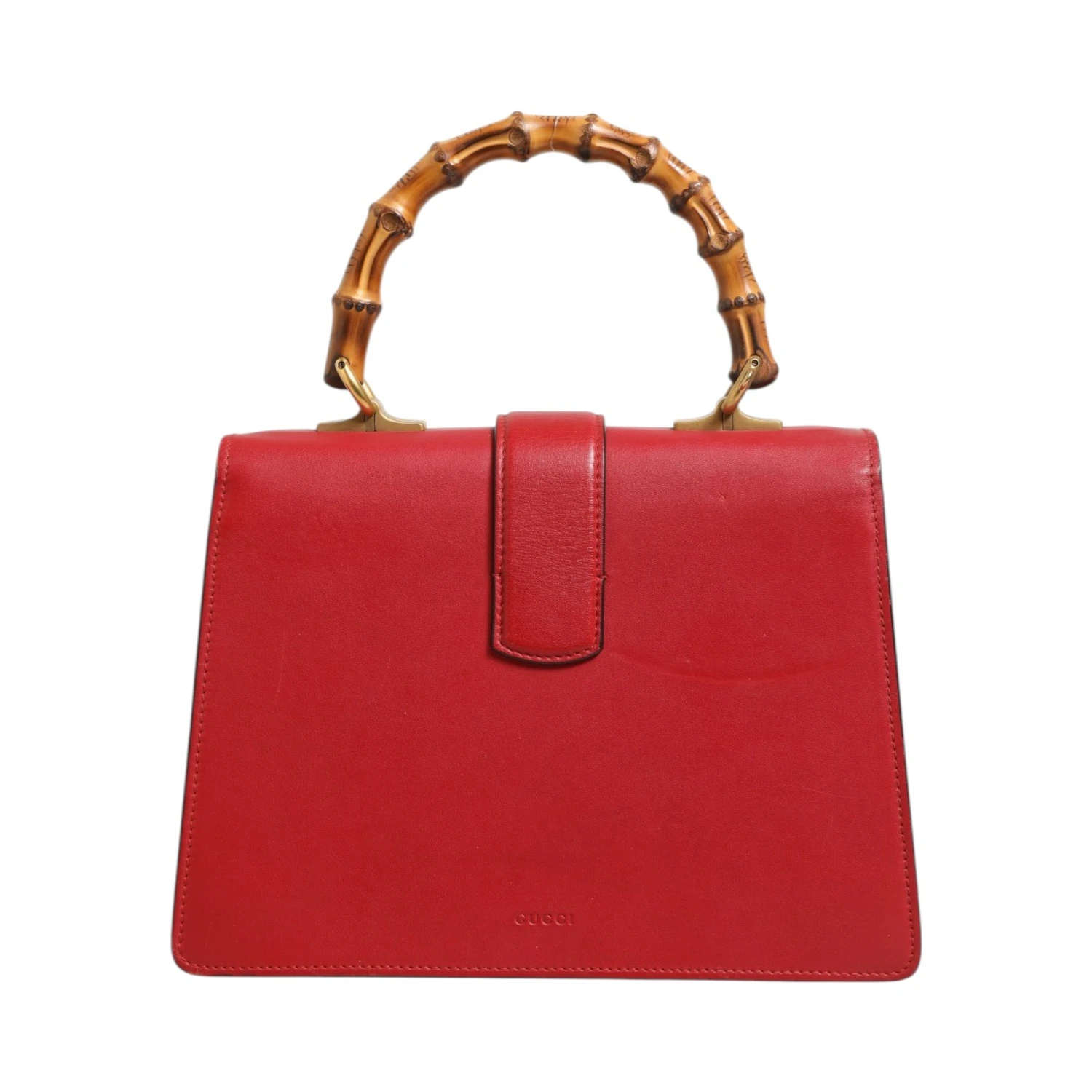 Dionysus Bamboo Medium Top Handle Bag White Blue Red
