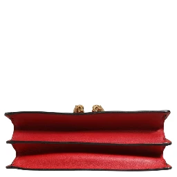 Dionysus Bamboo Medium Top Handle Bag White Blue Red