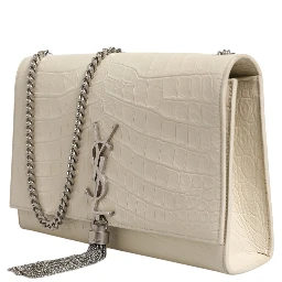 Kate Tassel Small Croc-Embossed Leather