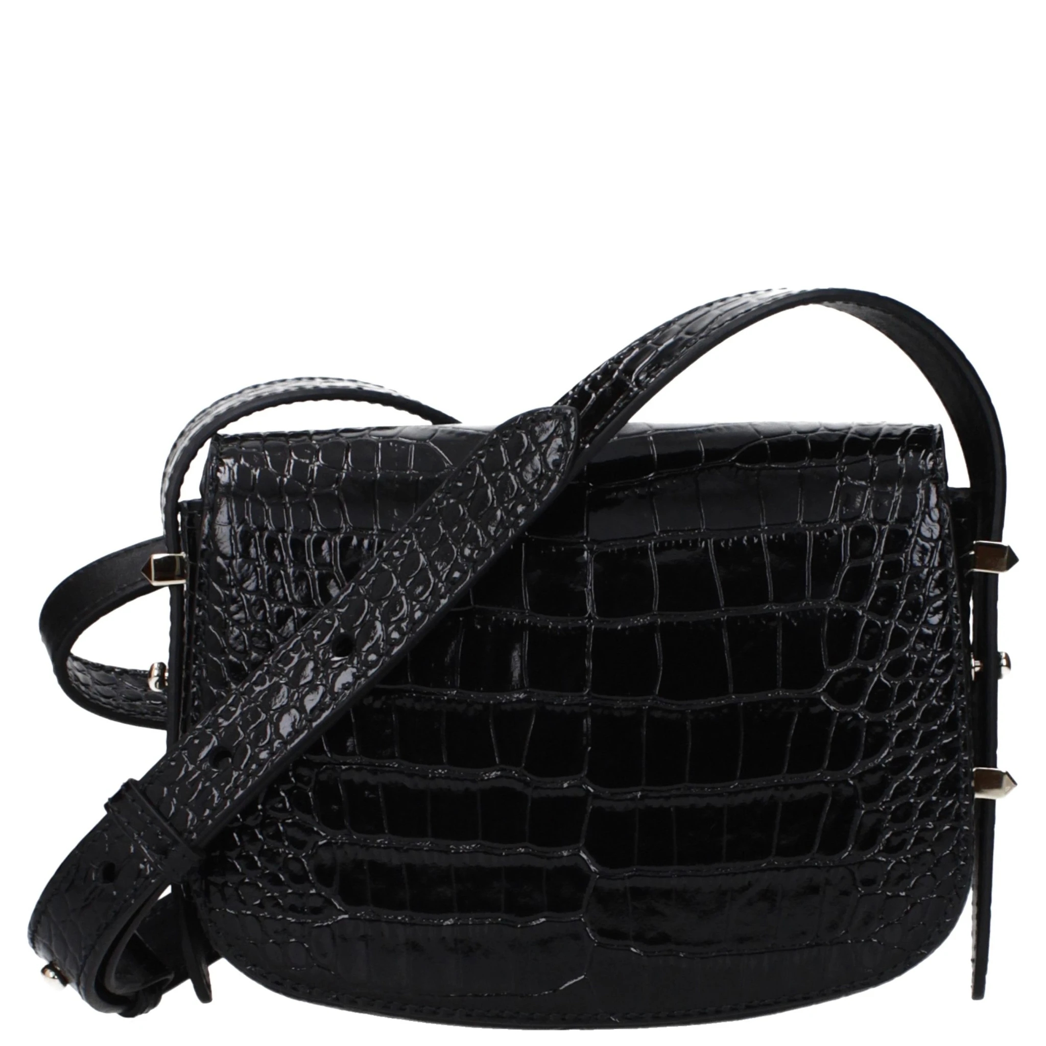 Black Leather Crossbody Bag