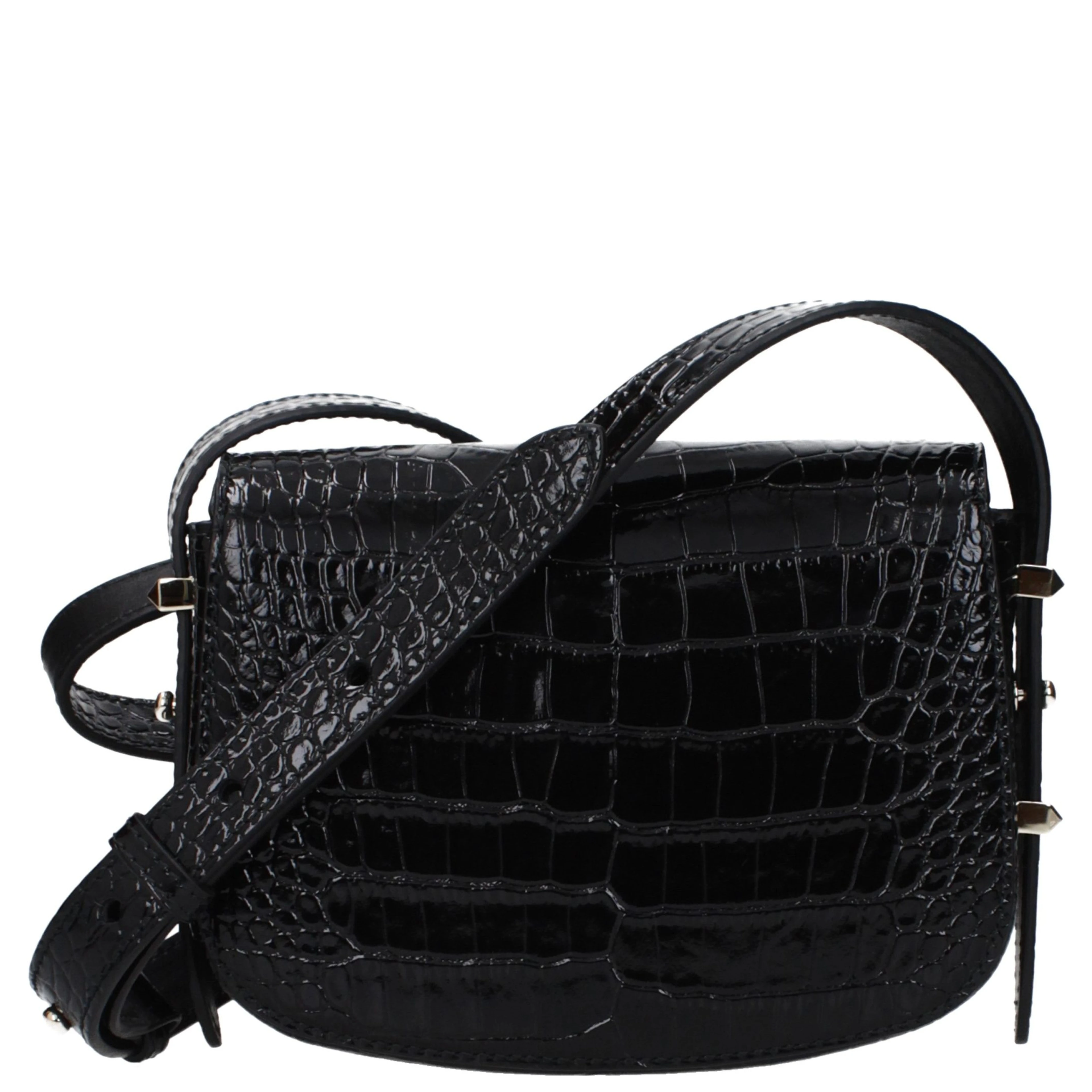 Black Leather Crossbody Bag