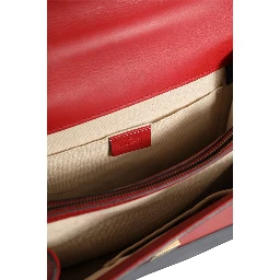Dionysus Bamboo Medium Top Handle Bag White Blue Red