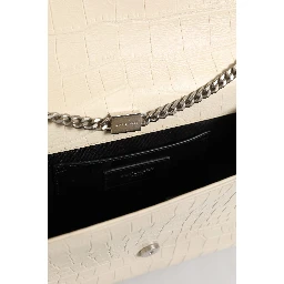 Kate Tassel Small Croc-Embossed Leather