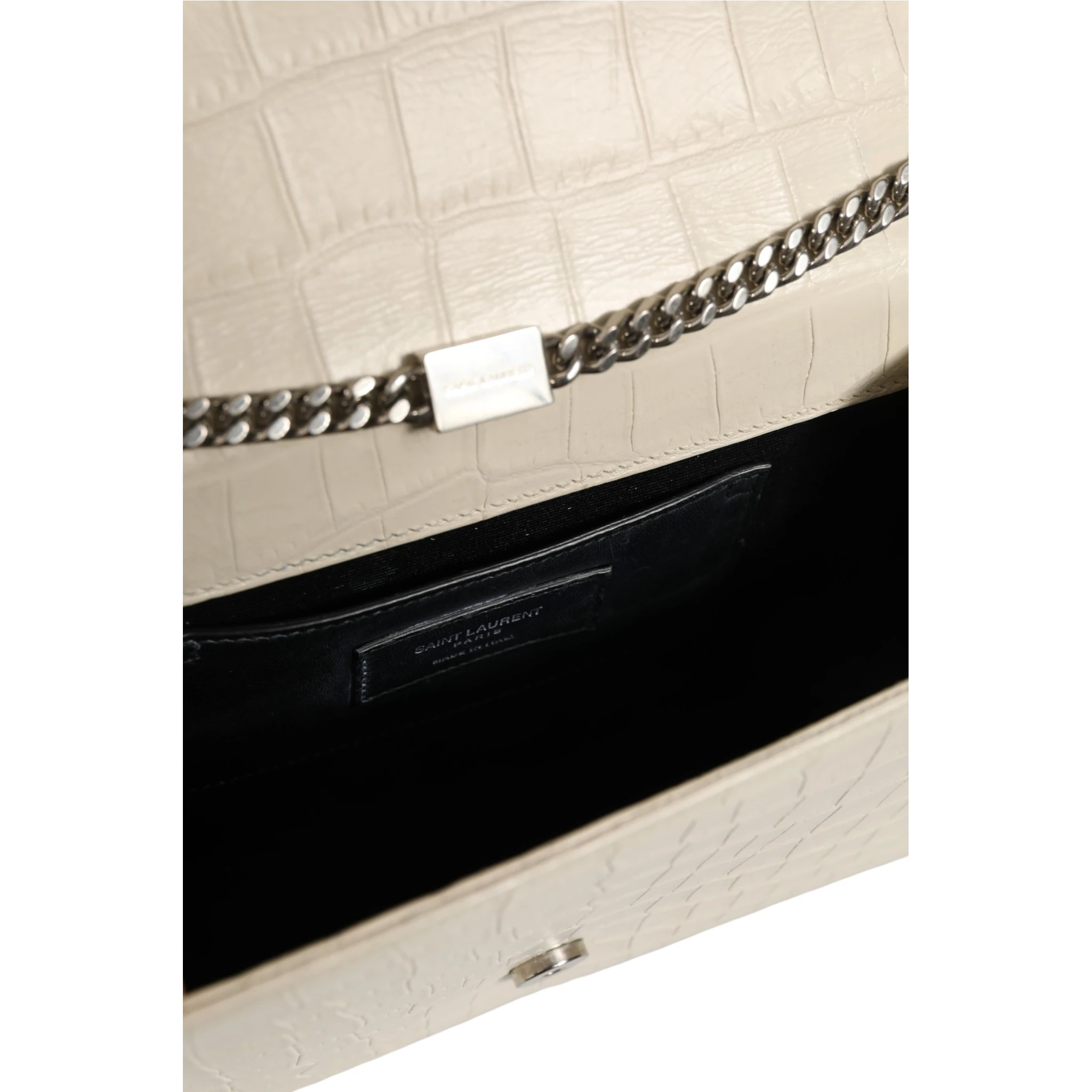 Kate Tassel Small Croc-Embossed Leather