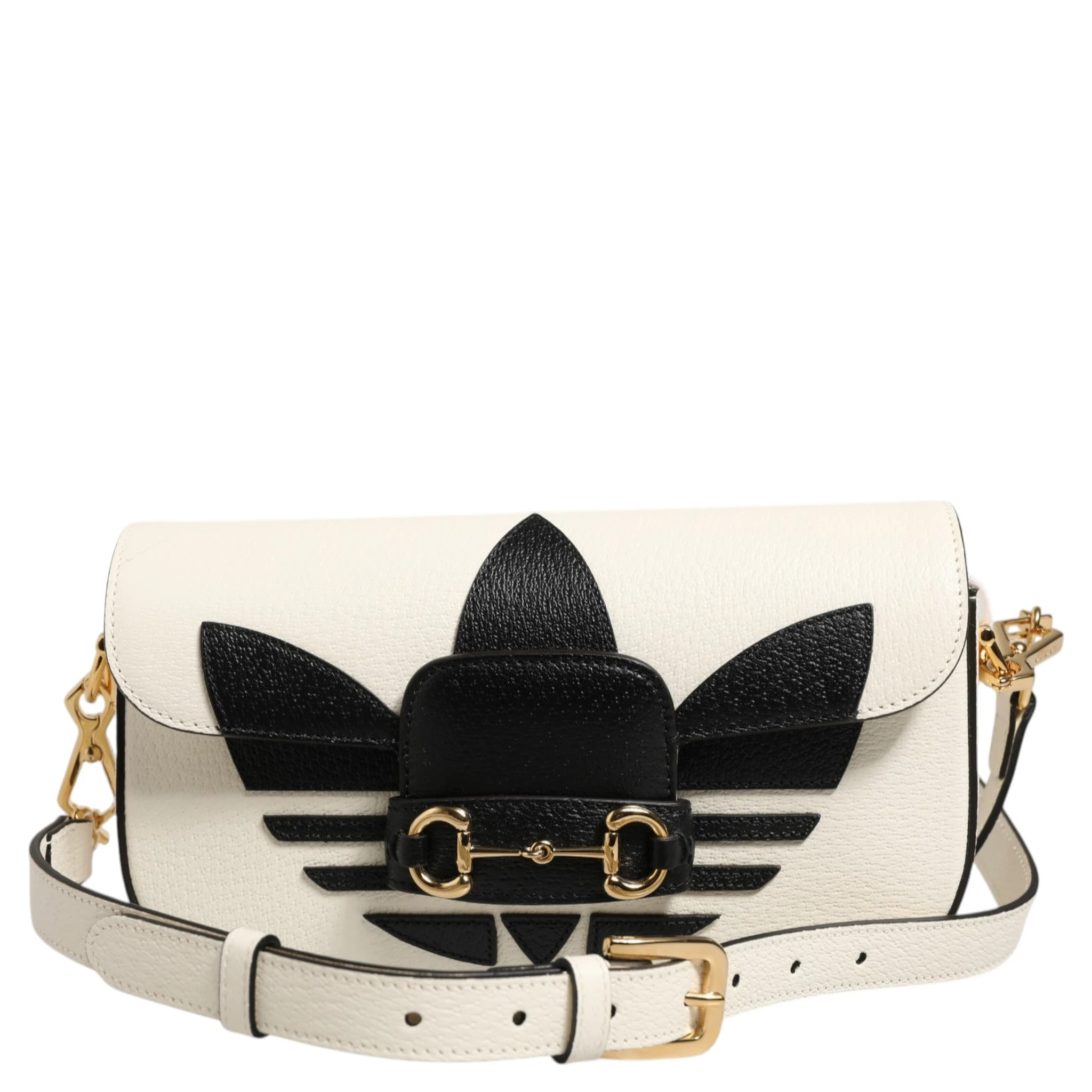 Gucci x Adidas Horsebit 1955 Shoulder Bag Black/White