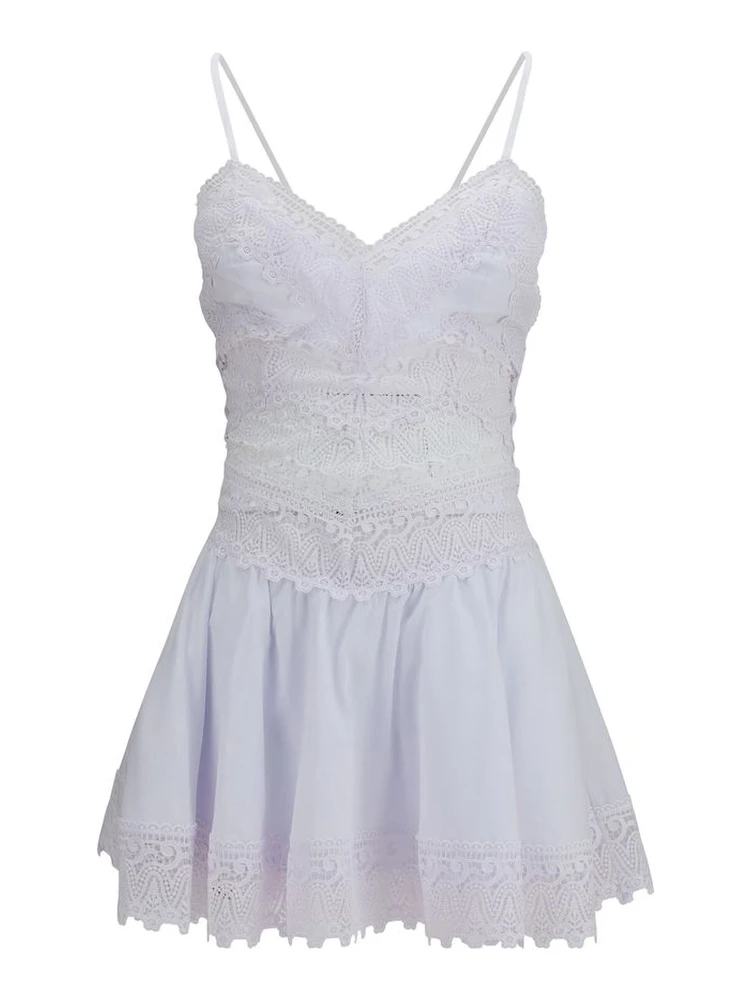 White Cotton Casual Dress