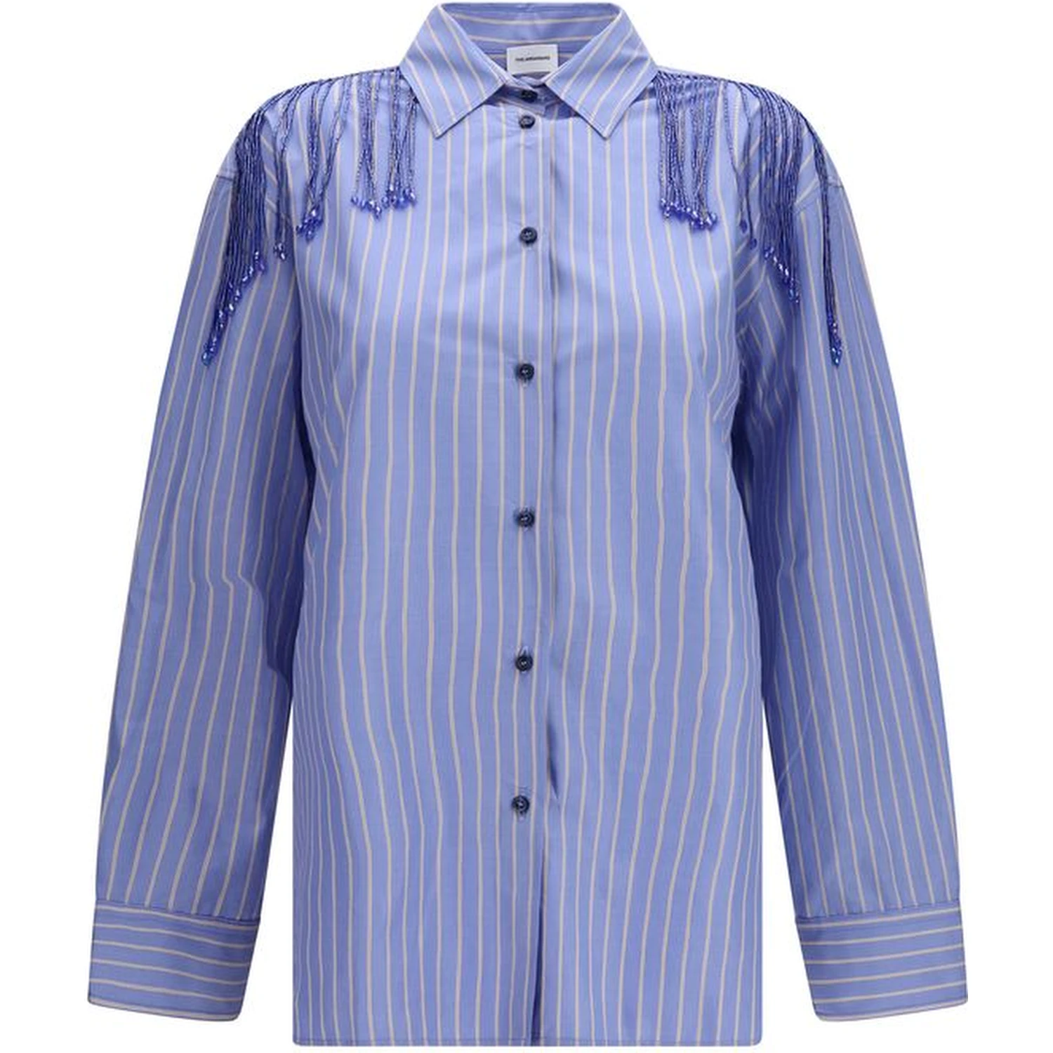 Blue Cotton Dress Shirt