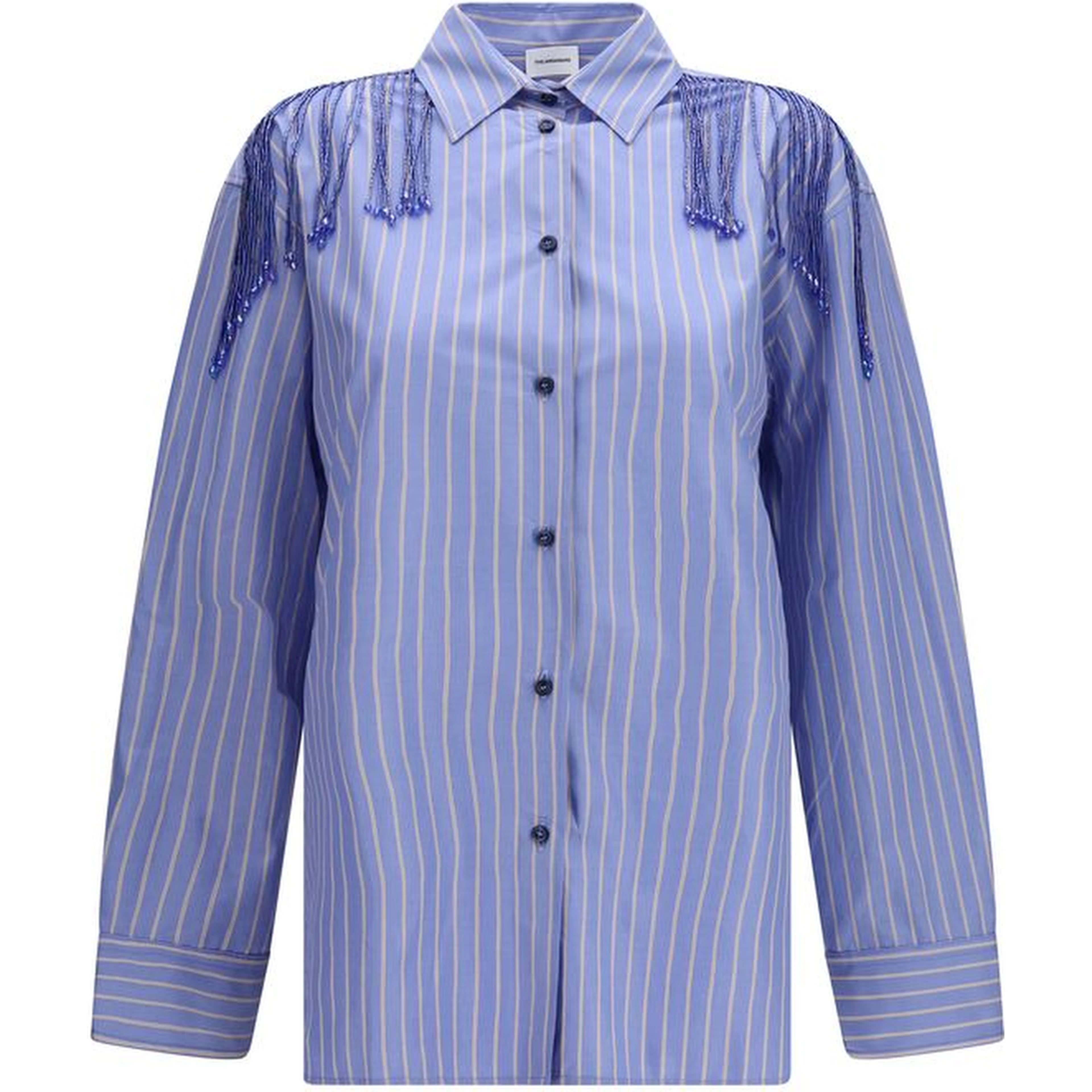 Blue Cotton Dress Shirt