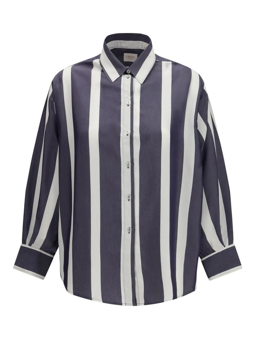 Blue Viscose Pattern Shirt