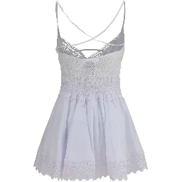 White Cotton Casual Dress
