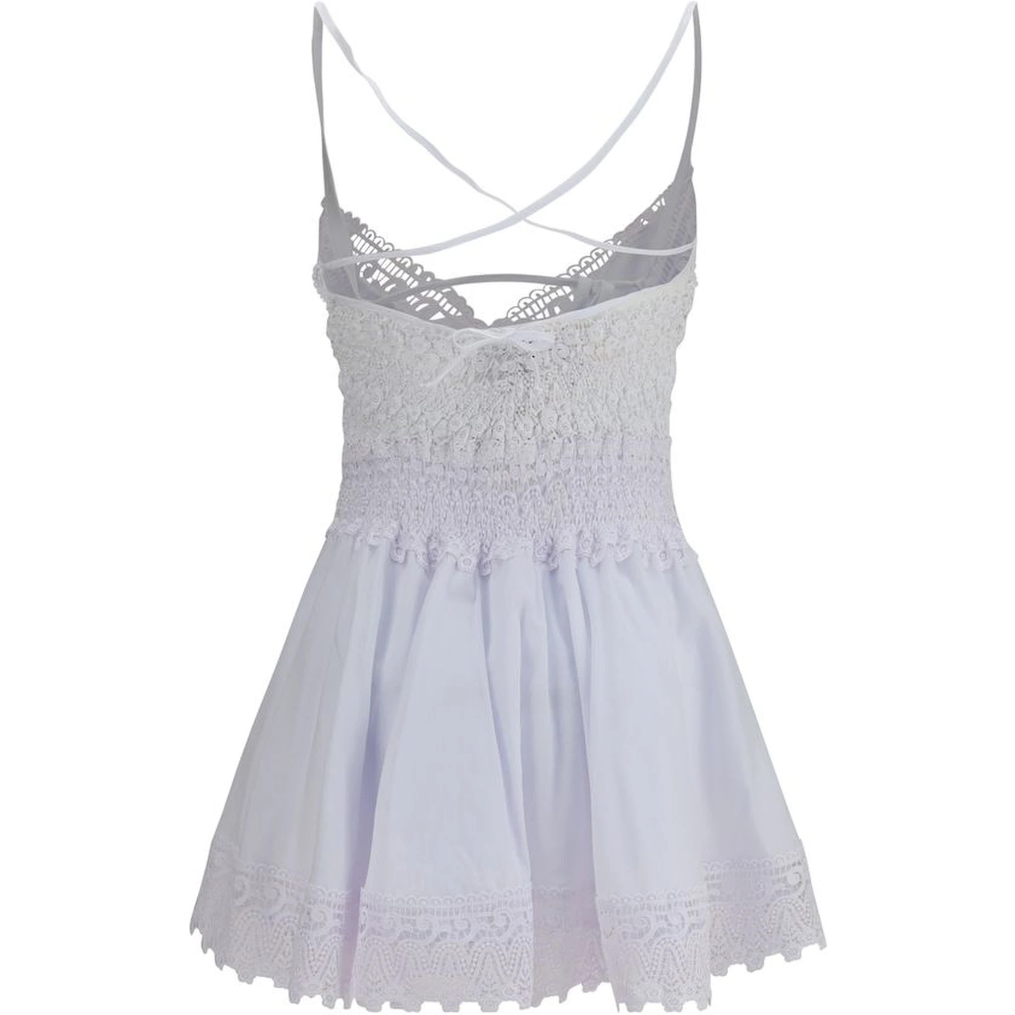 White Cotton Casual Dress