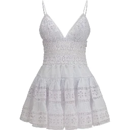 White Cotton Casual Dress