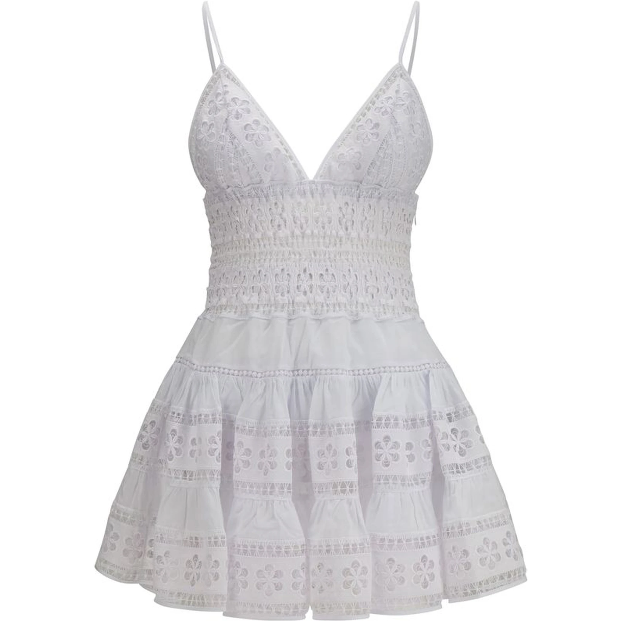 White Cotton Casual Dress