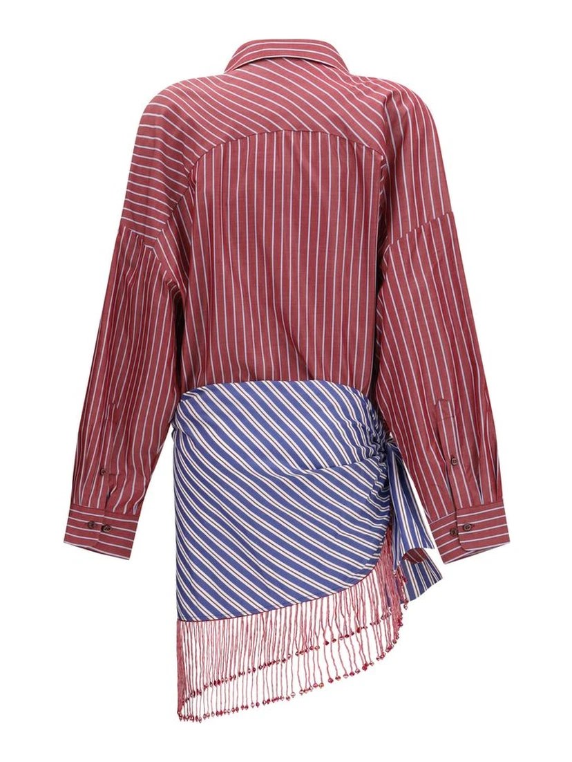 Bordeaux Cotton Casual Dress