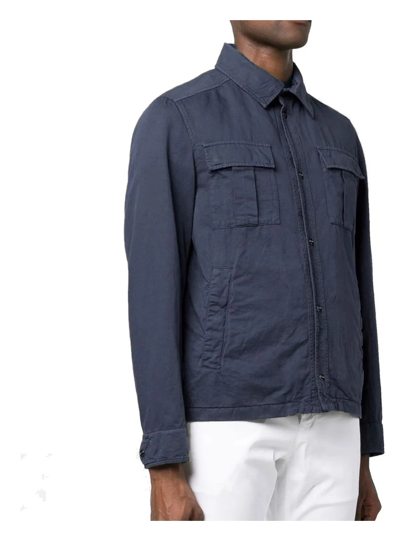 Blue Cotton Coat