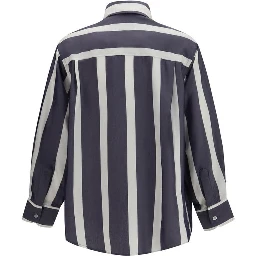 Blue Viscose Pattern Shirt