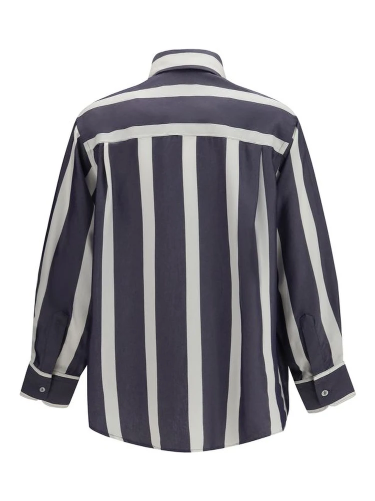 Blue Viscose Pattern Shirt alternative